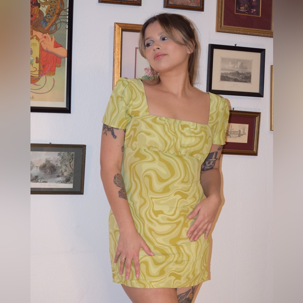 Funky Mod Style Mini Babydoll Dress